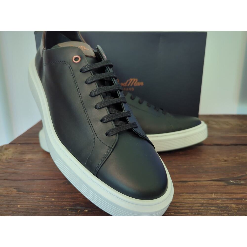 GOOD MAN BRAND Men's Shoes Size 12 Black Leather LEGEND LONDON Italy